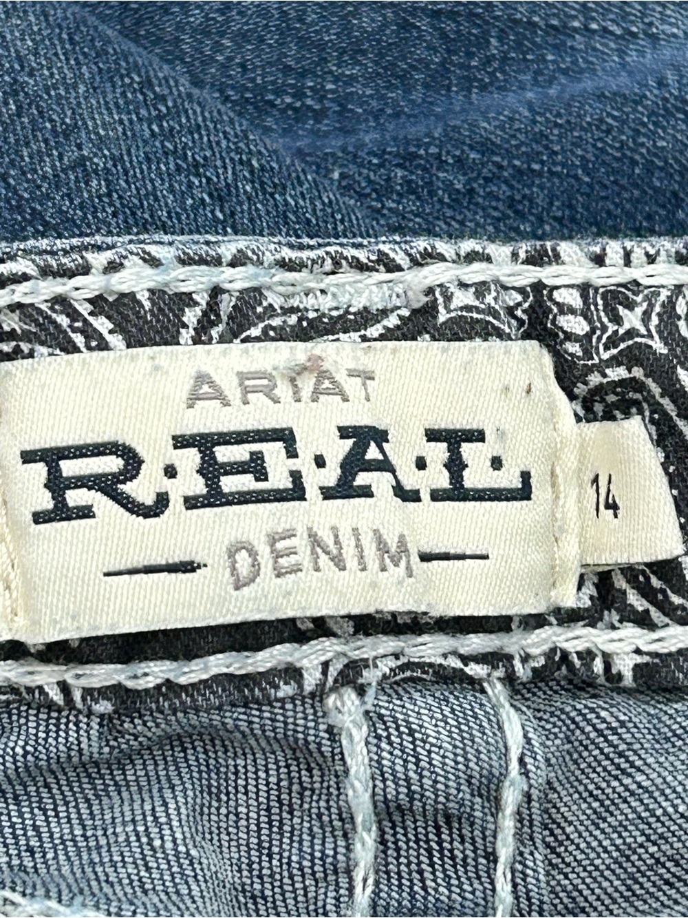 Girls Ariat Dark Blue Bootcut Jeans - Picture 5 of 5